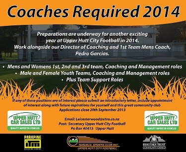 You are currently viewing Coaches wanted for 2014