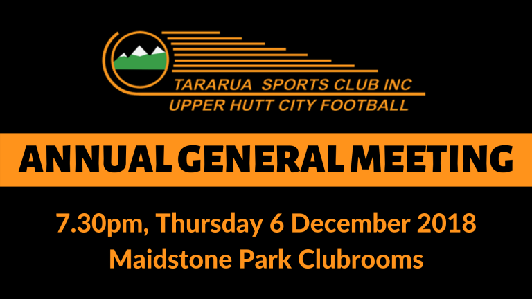 Upper Hutt City Football AGM 2018