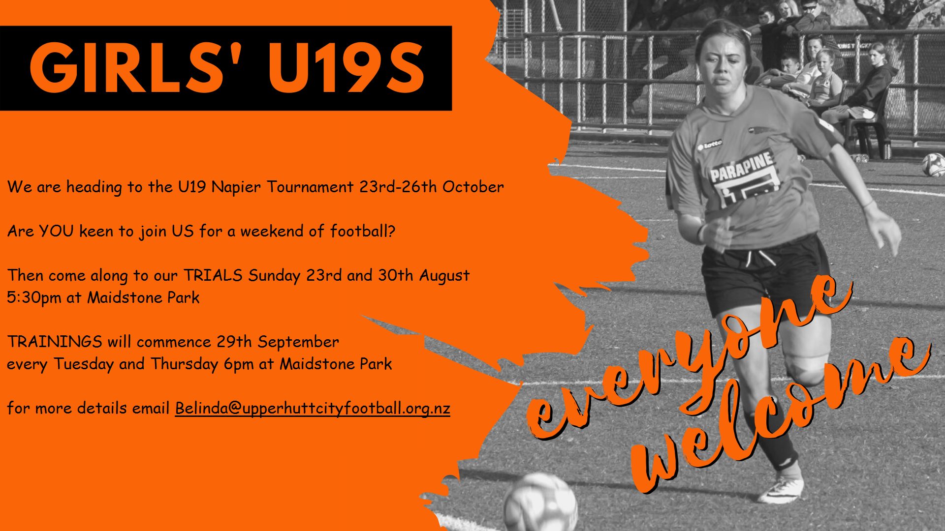 You are currently viewing U19s Napier Tournament Squad Invite (Girls)