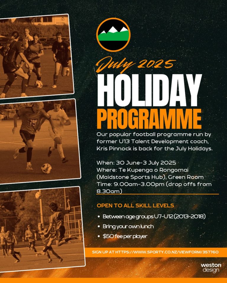 Upper Hutt City Football July School Holiday Programme